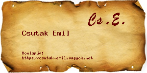 Csutak Emil névjegykártya