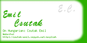 emil csutak business card